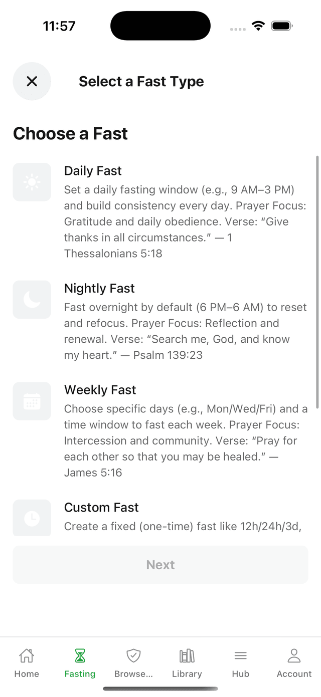 Purity App Screenshot - Daily Devotion